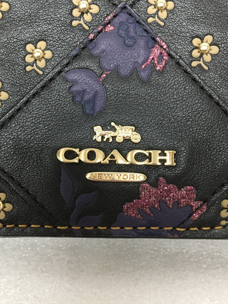 COACH シグネチャー ミックスドパッチワーク フォルドオーボー クラッチクロスボディ