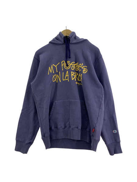 STUSSY パーカー Championボディ 紫（M）[値下]