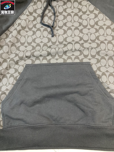 COACH コーチ シグネチャーフーディ パーカー サイズXL ブラック 