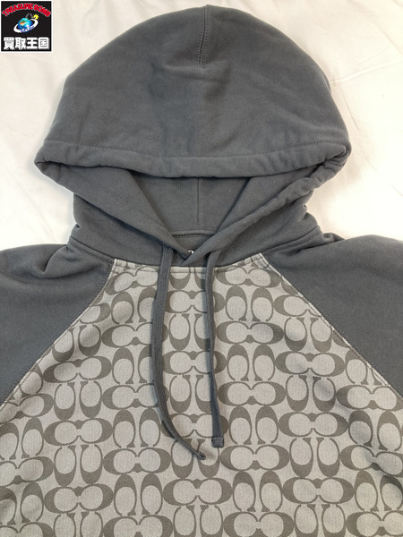 COACH コーチ シグネチャーフーディ パーカー サイズXL ブラック 