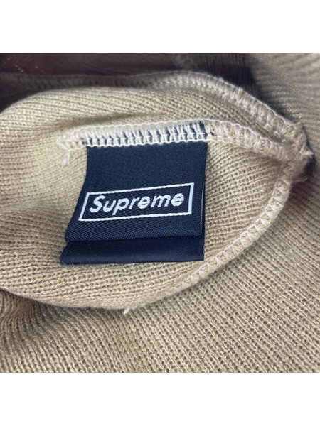 Supreme NEW ERA BOX LOGO BEANIE DARK SAND