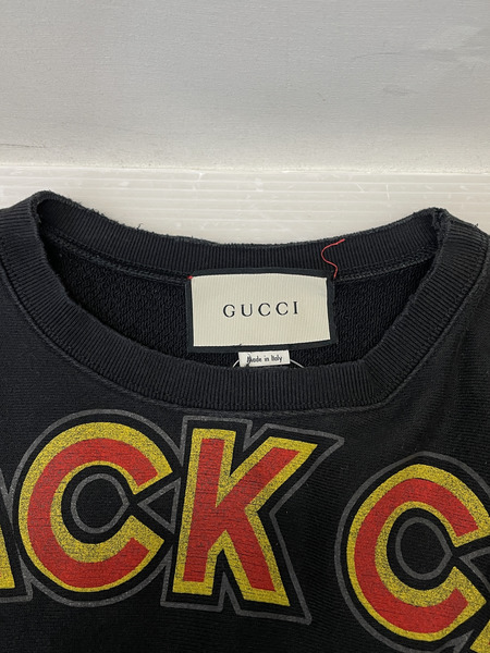 GUCCI BLACK CAT ダメージ加工 スウェット