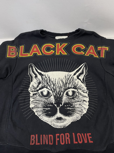 GUCCI BLACK CAT ダメージ加工 スウェット