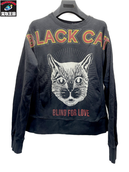 GUCCI BLACK CAT ダメージ加工 スウェット