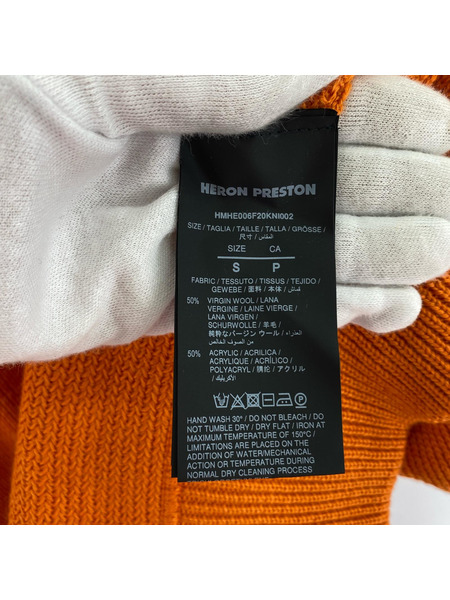 HERON PRESTON プリント ニット オレンジ (S)