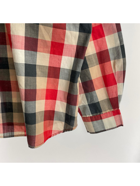 Levi's 長袖シャツ 1Pチェックプルオーバーシャツ RED (44)[値下]