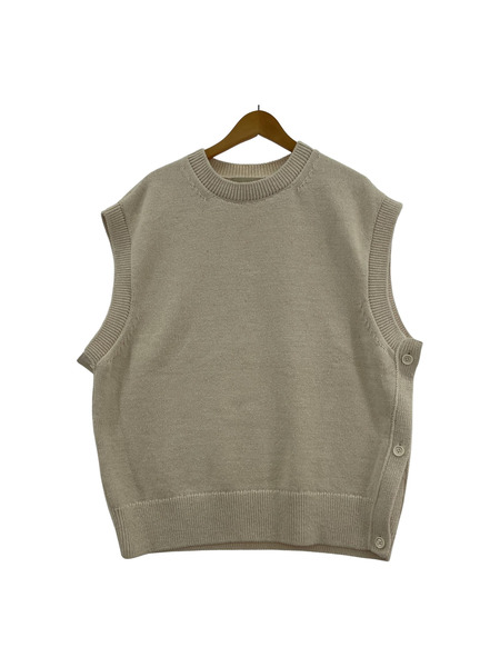 YOKE COTTON CREWNECK VEST size3 アイボリー YK22SS0351S