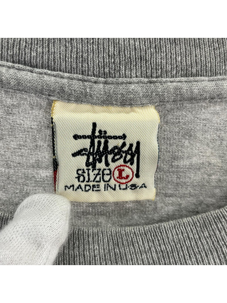 STUSSY 半袖Tシャツ・カットソー 90s LARGE AND IN CHARGE!! Tee GRY L