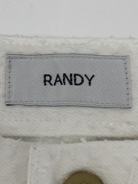 RANDY 21AW-PT02 BRICK ニードルパンチング パンツ 白 size1[値下