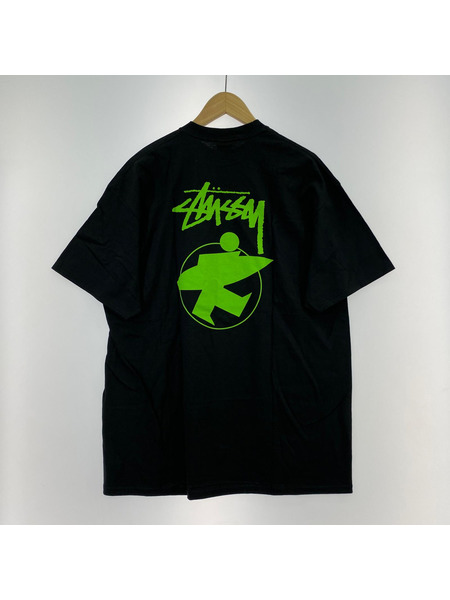 STUSSY　SURFMAN Tシャツ　ブラック　XL