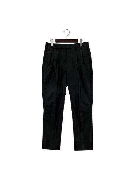 JOHN LAWRENCE SULLIVAN VEGAN LEATHER TUCKED TROUSERS 46