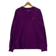Supreme スモールロゴL/Sカットソー 紫（S）