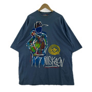 OLD・VINTAGE 半袖Tシャツ・カットソー MISKEEN ハンドペイントTee ブルー