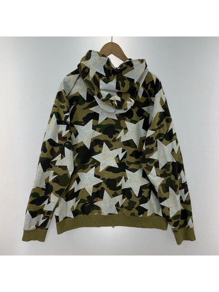 A BATHING APE スタープリントジップパーカー (L) カモ