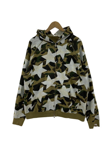 A BATHING APE スタープリントジップパーカー (L) カモ