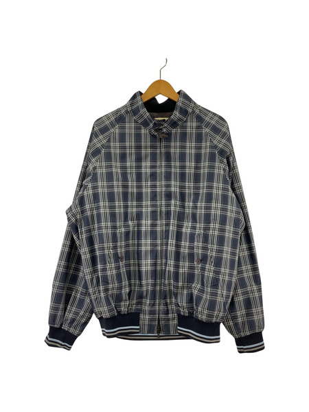 BARACUTA チェック柄 ナイロンスイングトップジャケット