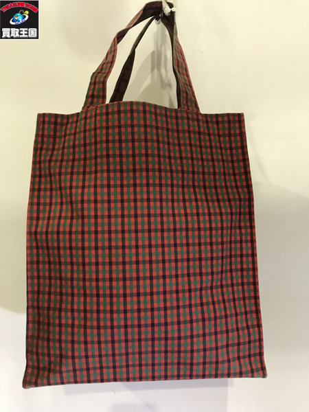 familiar チェック トートバッグ