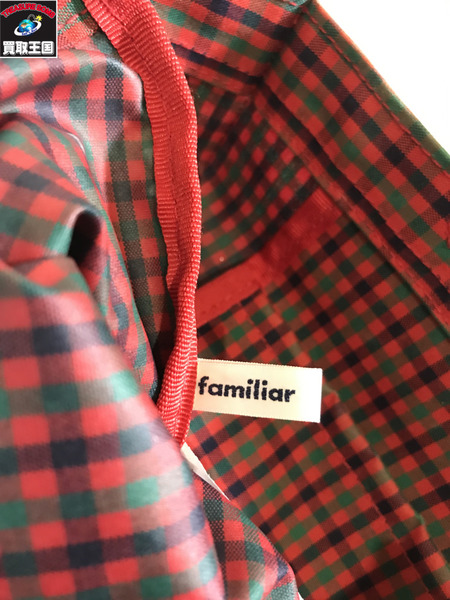 familiar チェック トートバッグ