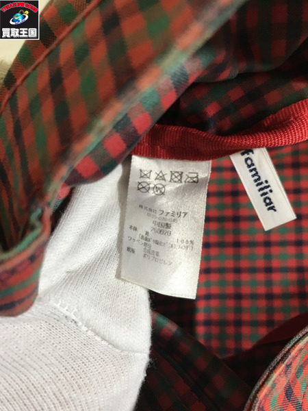 familiar チェック トートバッグ