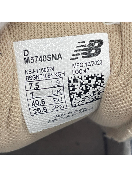 NEW BALANCE スニーカー M5740SNA (25.5cm) クリーム×ブルー