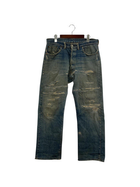 Levi's 501 66前期 ボタン裏6 赤耳 スモールe W33