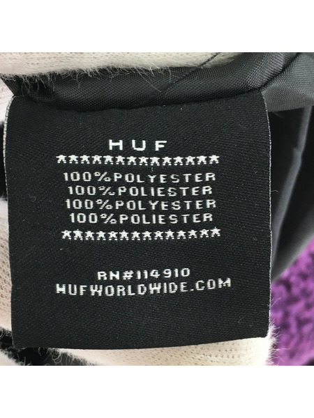 HUF フーディ ボアジャケット M パープル