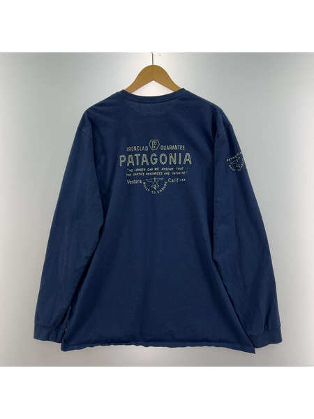 patagonia L/S Forge Mark Responsibili Tee ネイビー (L)