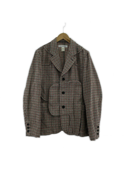 COMME des GARCONS wool houndstooth ptrn with workstitch/M