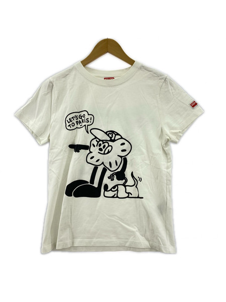 KENZO BOKE BOY TRAVELS CLASSIC Tシャツ ホワ イト M FD52TS0484SG