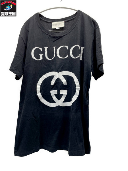 GUCCI インターロッキングGG柄 S/S TEE M ブラック