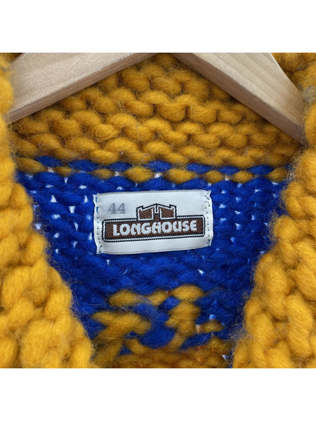 ニット・セーター LONGHOUSE カウチン 青