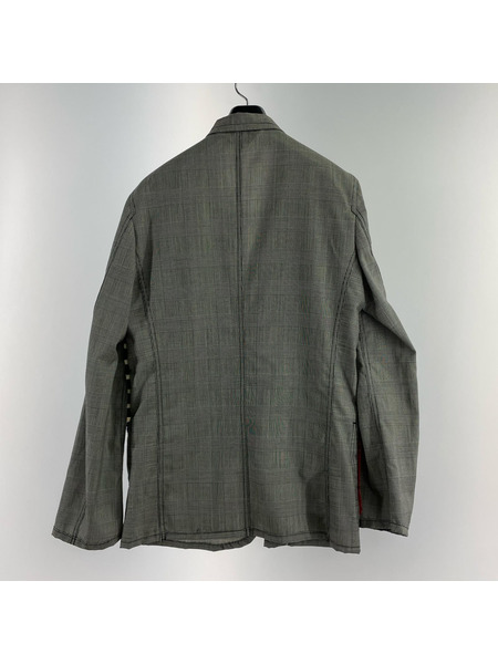 COMME des GARCONS HOMME PLUS 10SS ランダムコラージュ期 ｸﾞﾚﾝﾁｪｯｸ ﾊﾟｯﾁﾜｰｸ ﾃｰﾗｰﾄﾞｼﾞｬｹｯﾄ