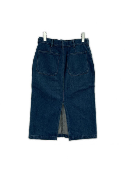 HYKE ヒザ丈スカート デニムベイカー 1