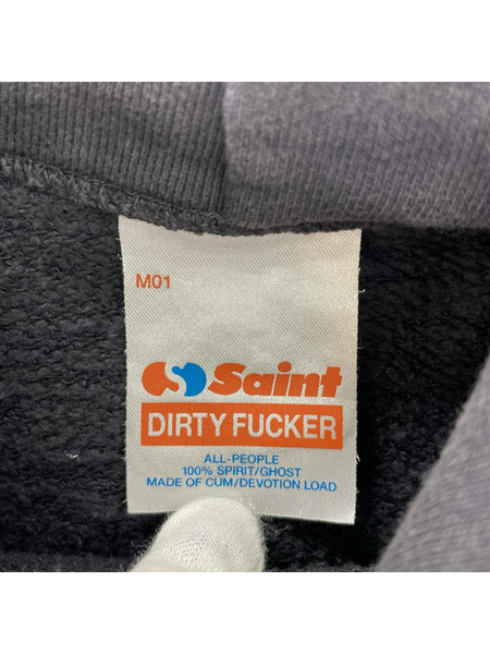 SAINT MICHAEL パーカー ANGEL HOODIE/BLACK(L)