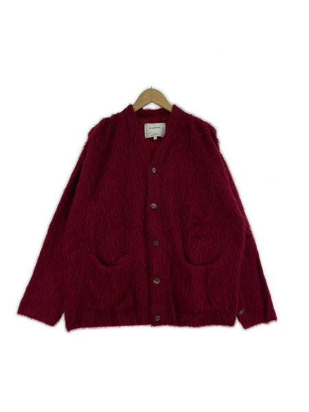 ニット・セーター the inoue brothers アルパカ混 カーディガン 赤 (S)