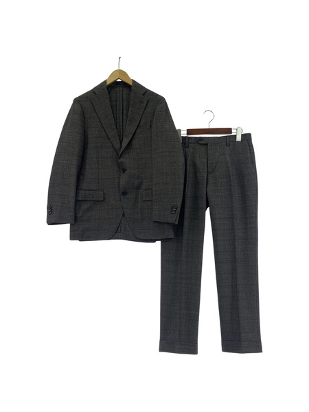 LARDINI ウール チェック セットアップ スーツ 44 グレー[値下]