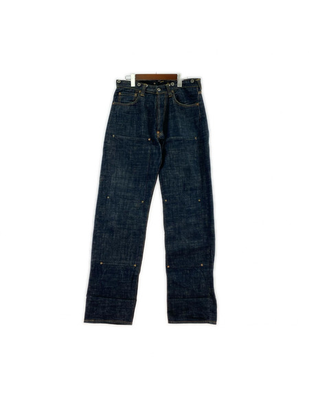 EVISU デニム・ジーンズ Lot.2013ダブルニーデニムパンツ 30×35 濃紺
