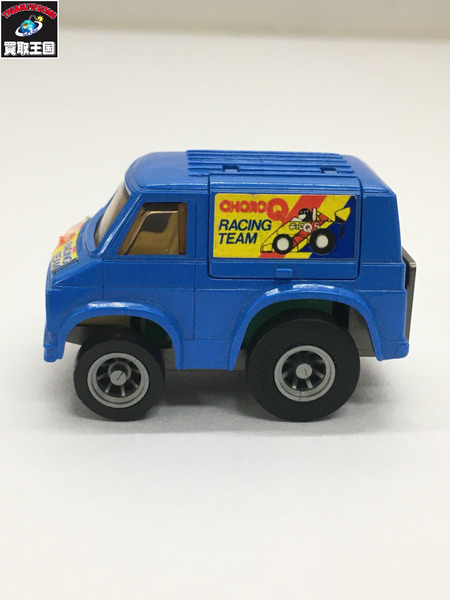 チョロQ　CHEVY VAN　ブルー  タイヤ劣化