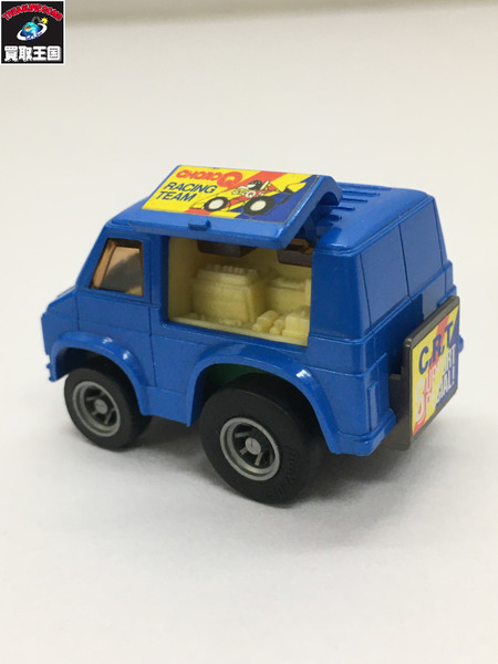 チョロQ　CHEVY VAN　ブルー  タイヤ劣化