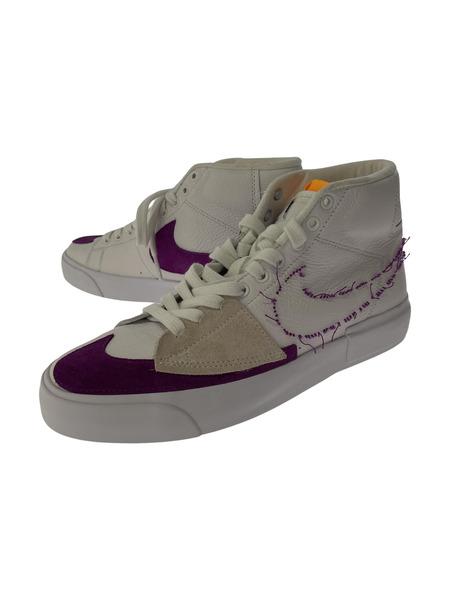 NIKE SB Blazer Mid Edge White/Purple/Gold (26.5)