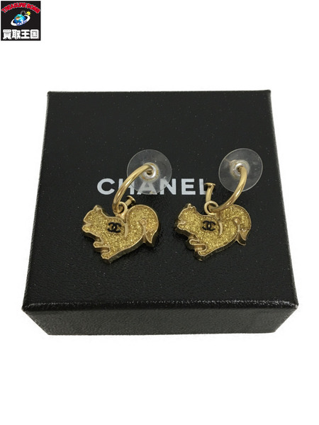 CHANEL ゴールド ピアス リス