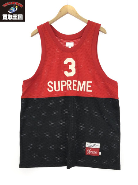 Supreme 12SS Basketball Tank メッシュ タンクトップ 赤黒 XL[値下]