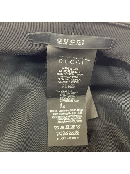 ラグ衣料ソノ他 GUCCI キャスケット/レザー/354366