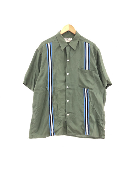 WACKO MARIA SWITCHING 50'S OPEN COLLAR SHIRT L カーキ