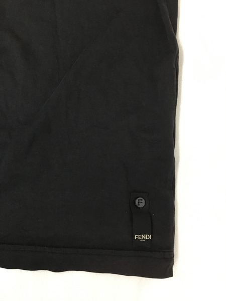 FENDI　レディースラグ衣料 FFロゴクルーネックTシャツ/XL/FY0894 A2BN