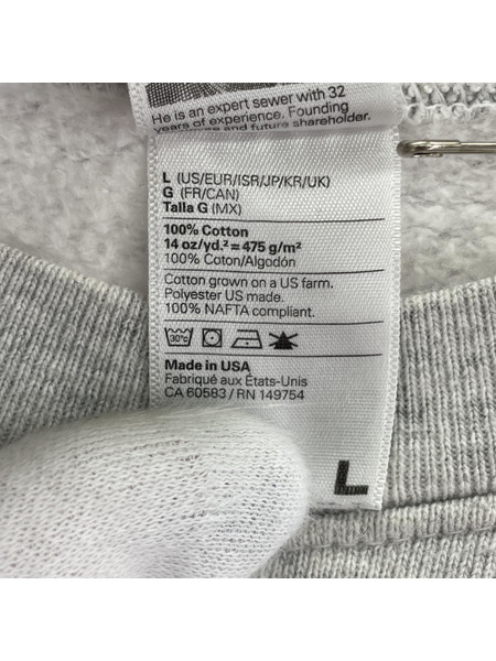 LOS ANGELES APPAREL スウェット・トレーナー 14oz グレー L