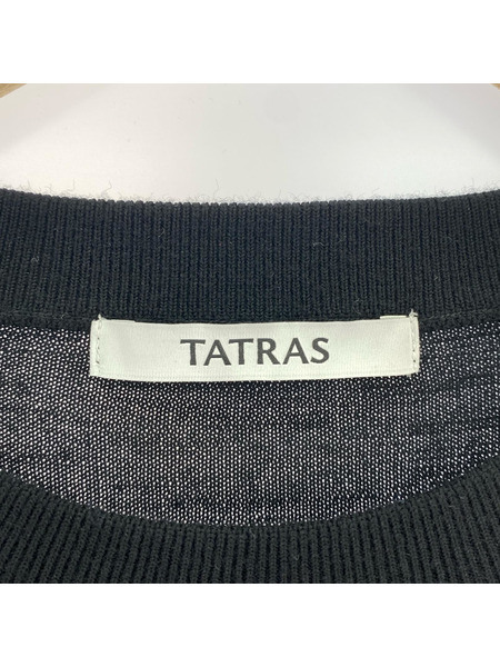 TATRAS 25AW MEDUNO メデゥノ ロゴ ラムウールニット 04 黒 MJXA0297053588