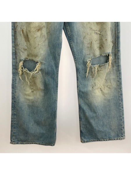 Acne Studios デニム・ジーンズ 2021F Penicillin ダメージワイドデニムパンツ