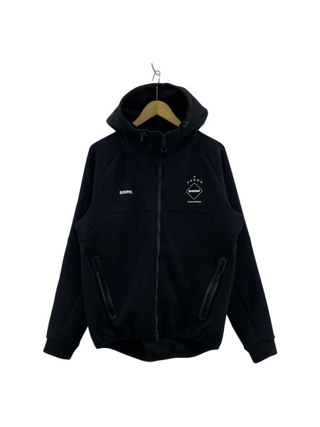 F.C.R.B. パーカー（ジップアップ） VENTILATION TRAINING HOODIE  黒