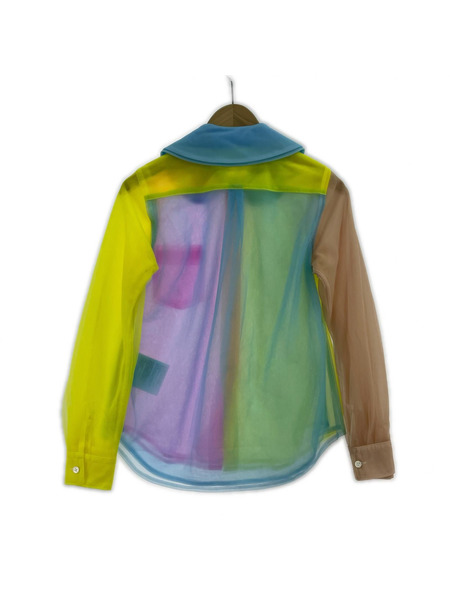 COMME des GARCONS 長袖シャツ マルチカラー シアーシャツ(XS)[値下]
